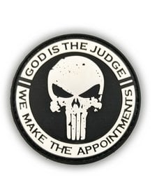 PVC Patch - God is the Judge - Black/White