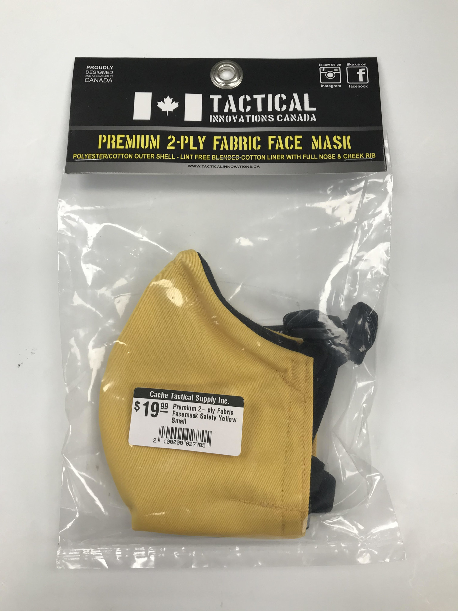 Tactical Innovations Canada Premium 2-ply Fabric Facemask Small