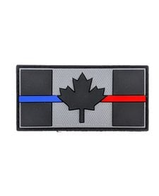 PVC Patch - Canadian Thin Blue/Red Line 1x2