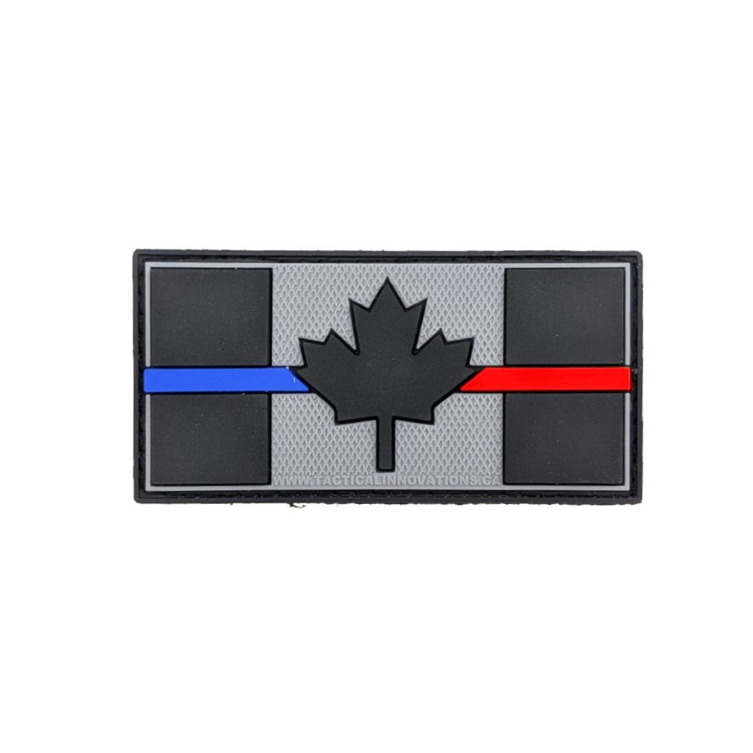 Tactical Innovations Canada PVC Patch - Canadian Thin Blue/Red Line 1x2