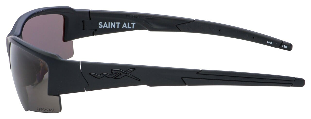 Wiley X Saint Alt Sunglasses Captivate Polarized Grey Lens