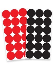 Splattershot  1" Red And Black Target Patches