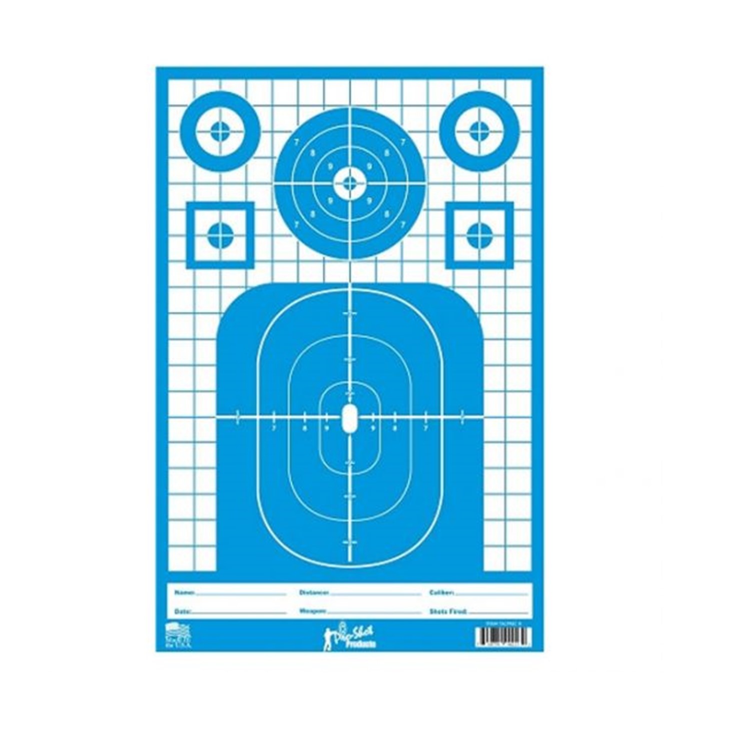 Pro-Shot 12" X 18" SplatterShot  Blue Tactical Precision Target Pistol/Rifle/Shotgun - 8 Pack