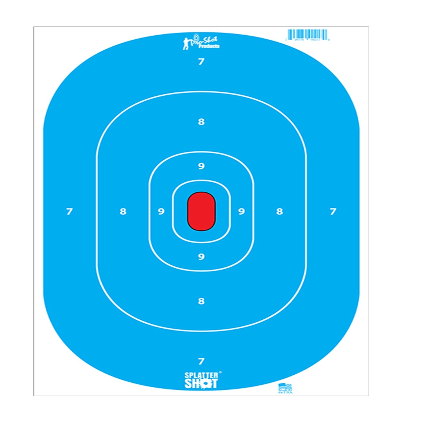 Pro-Shot 12" x 18" SplatterShot  Silhouette Insert - Low Light/Hi-Vis Blue Tag Paper Target - 8 Pack
