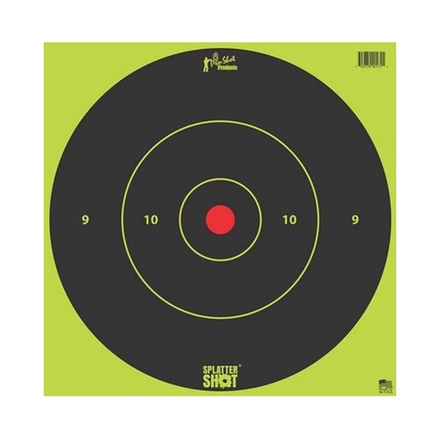 Pro-Shot 12" SplatterShot  Green Bullseye Heavy Tag Paper- 5 Pack