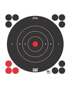 SplatterShot 8" White Bullseye Target Peel & Stick - 6 Pack