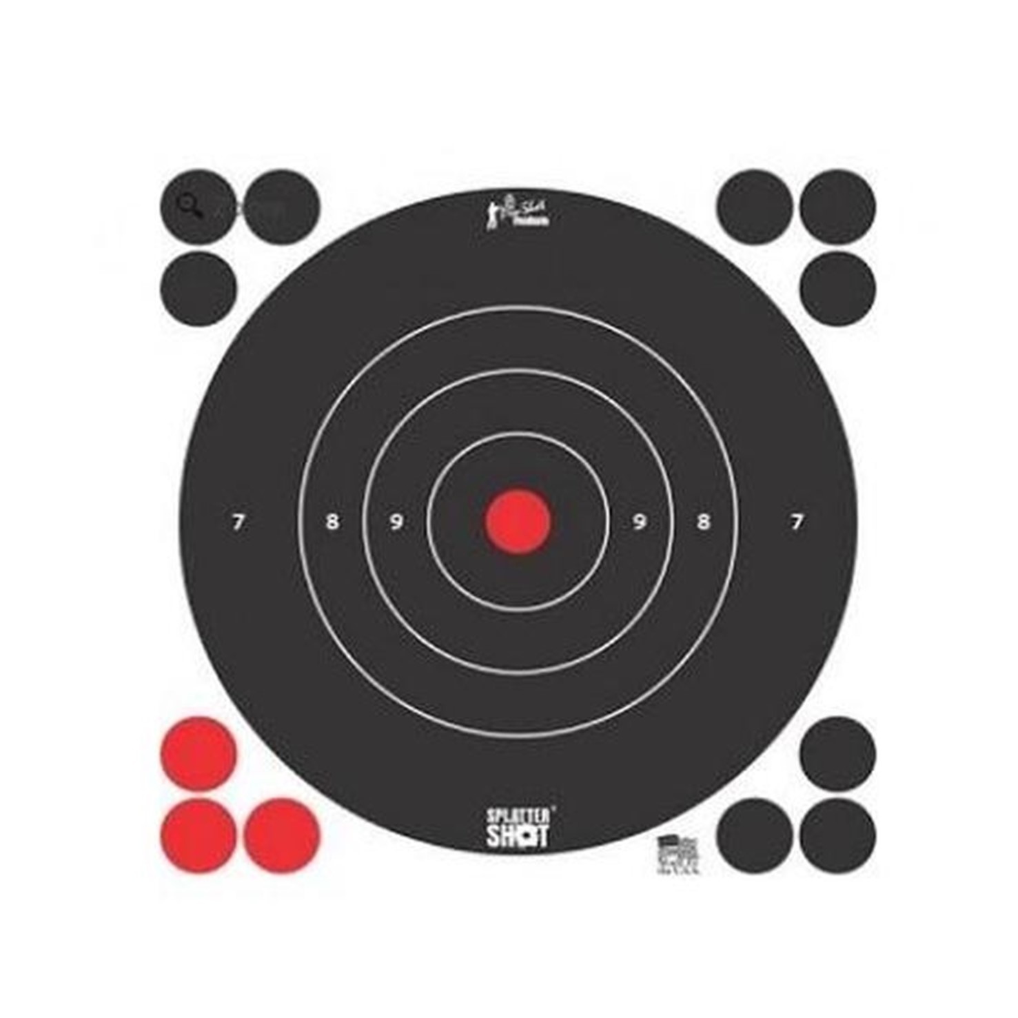 Pro-Shot SplatterShot 8" White Bullseye Target Peel & Stick - 6 Pack