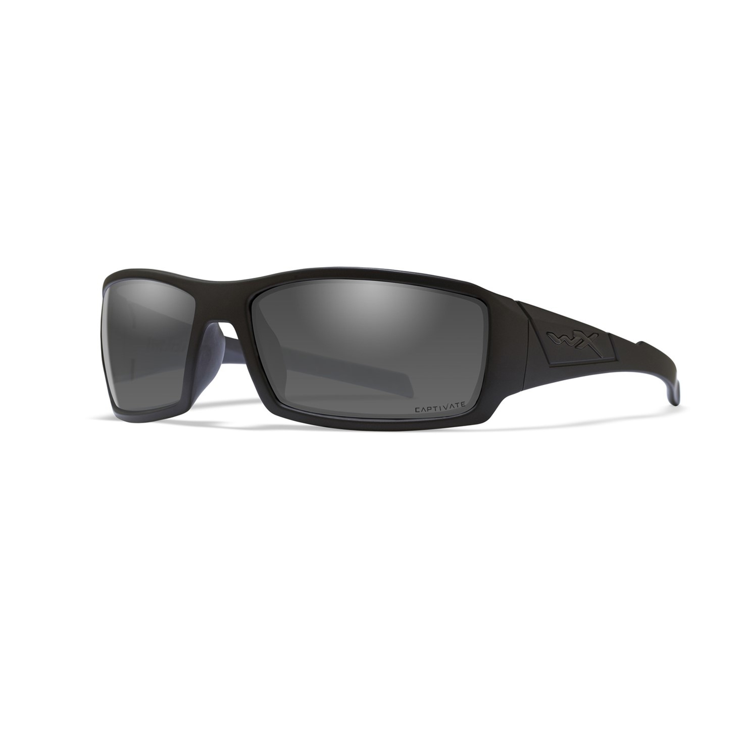 Wiley X Twisted Alt Sunglasses  Matte Black | Captivate Polarized Grey Lens
