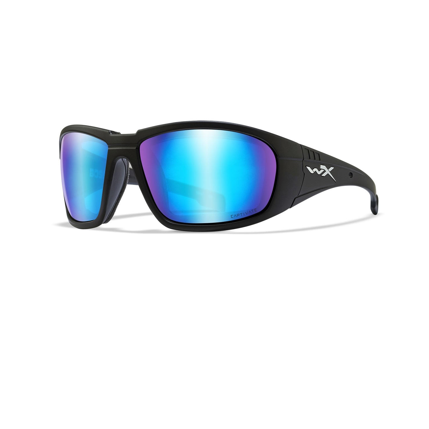 Wiley X BOSS Polarized Blue Mirror/Matte Black Frame