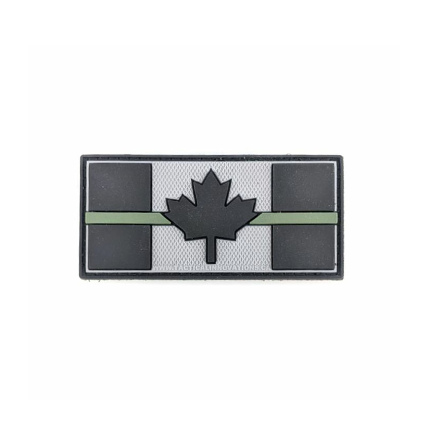 Tactical Innovations Canada PVC Patch - Canadian Thin Olive Green Line 1.5x3