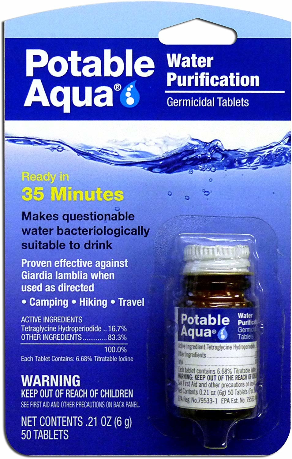 Potable Aqua Water Purification Tablets 