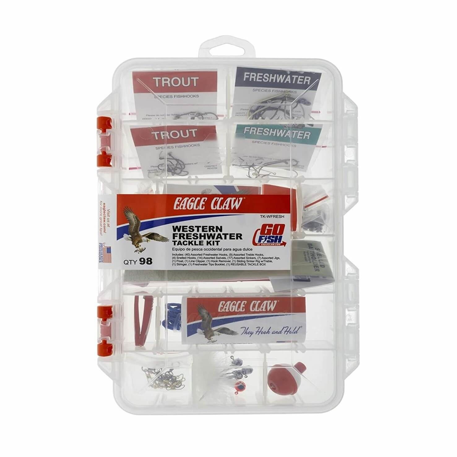 Eagle Claw Western Fresh Water Tackle Kit , 98 Pce. Assorted