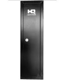 Ready To Assemble 8 Gun Cabinet, Key Lock, 55"x17"x12", Black