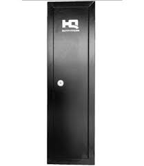 HQ Outfitters Ready To Assemble 8 Gun Cabinet, Key Lock, 55"x17"x12", Black