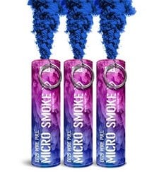 EG25 Micro Smoke Grenade Gender Reveal Blue 3-Pack