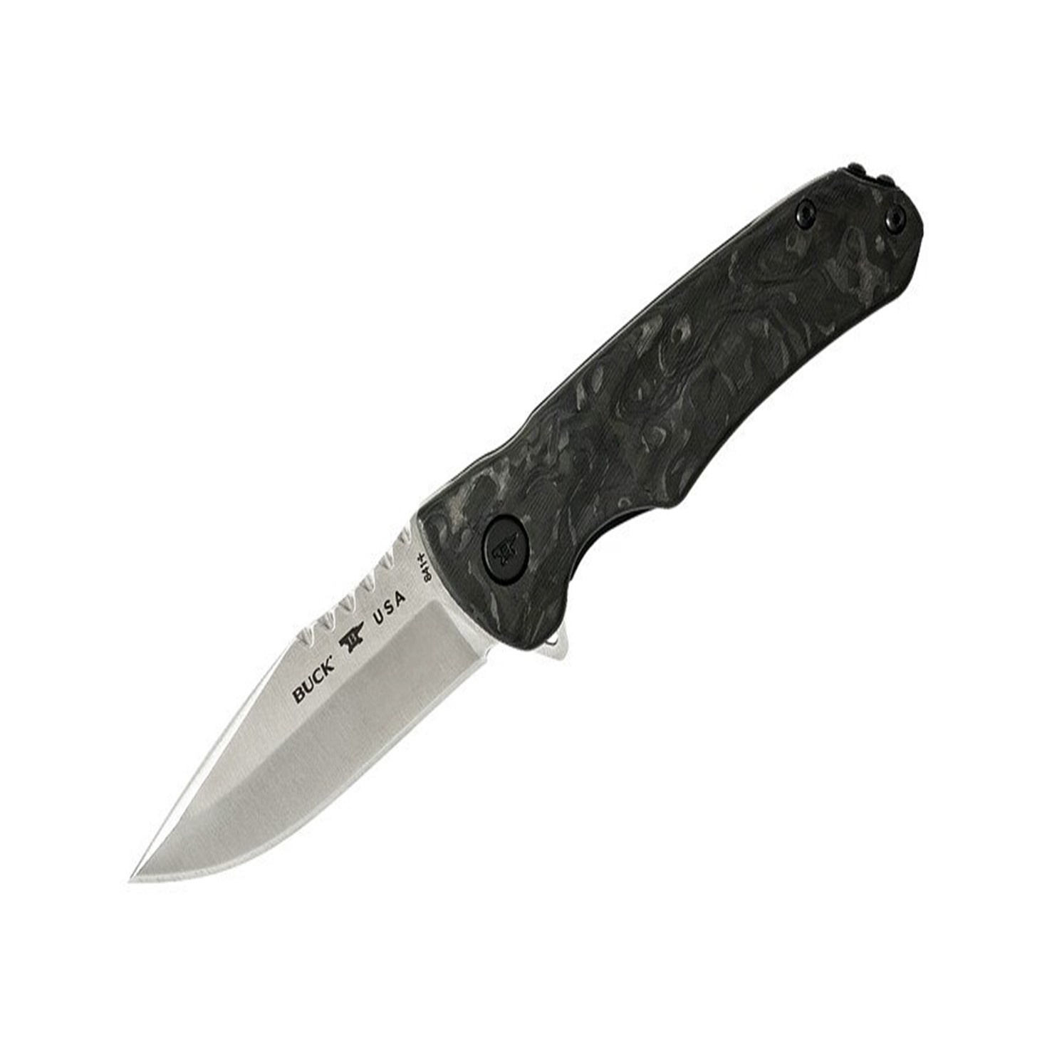 Buck 841 Sprint Pro Marbled Black Carbon Fiber