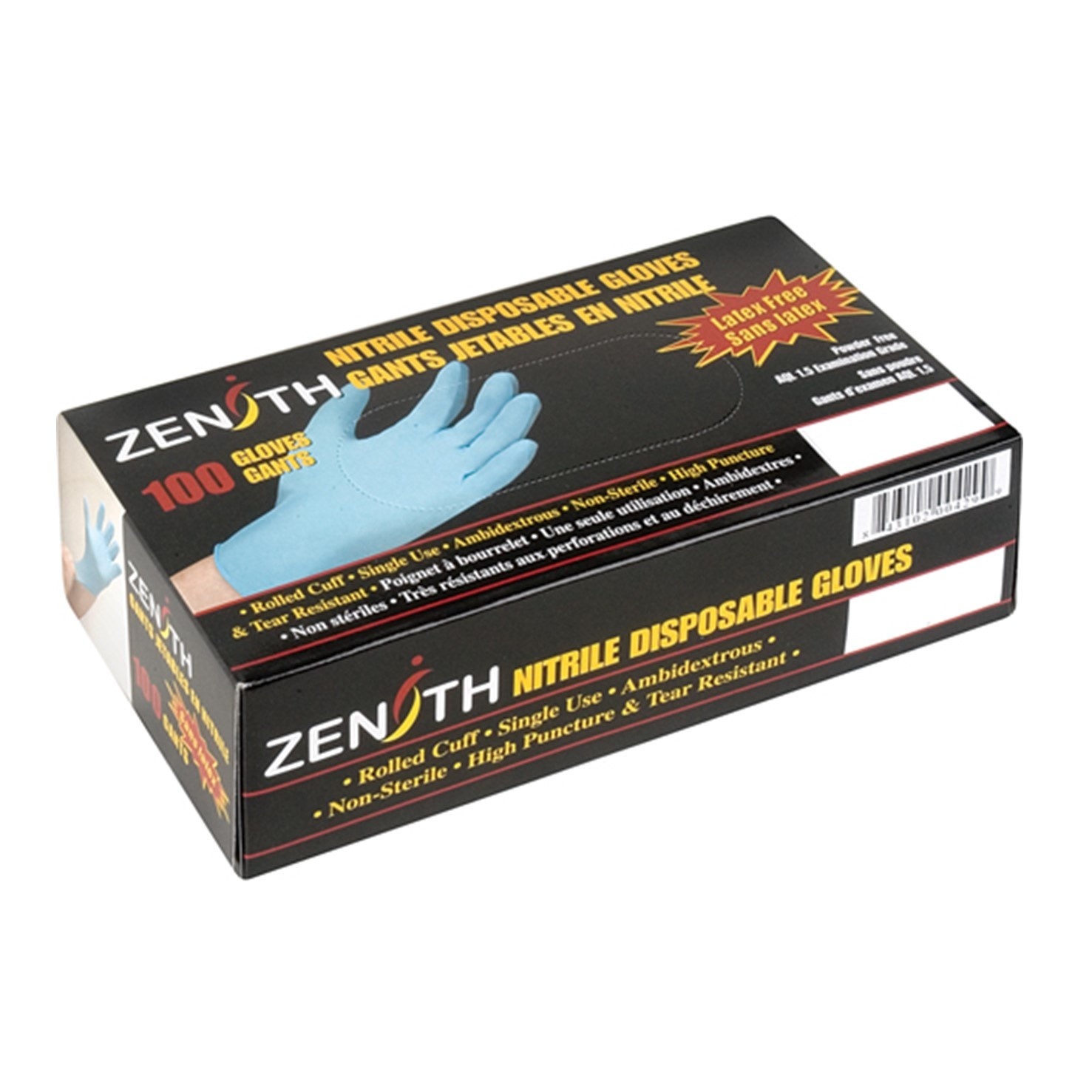 Zenith Safety Products Nitrile, 4.5-mil, Powder-Free, Blue Disposable  Gloves