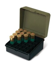 Shotgun Shell Case , 25 CT, 12Ga , Green/Black