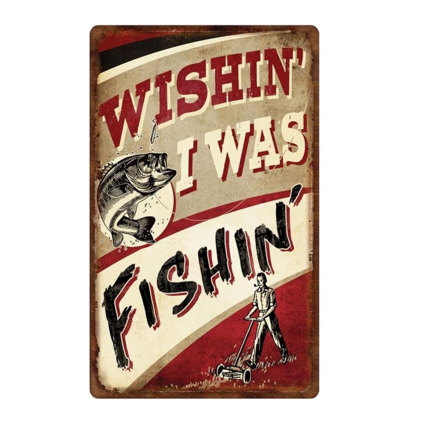 River's Edge Tin Sign 12X17