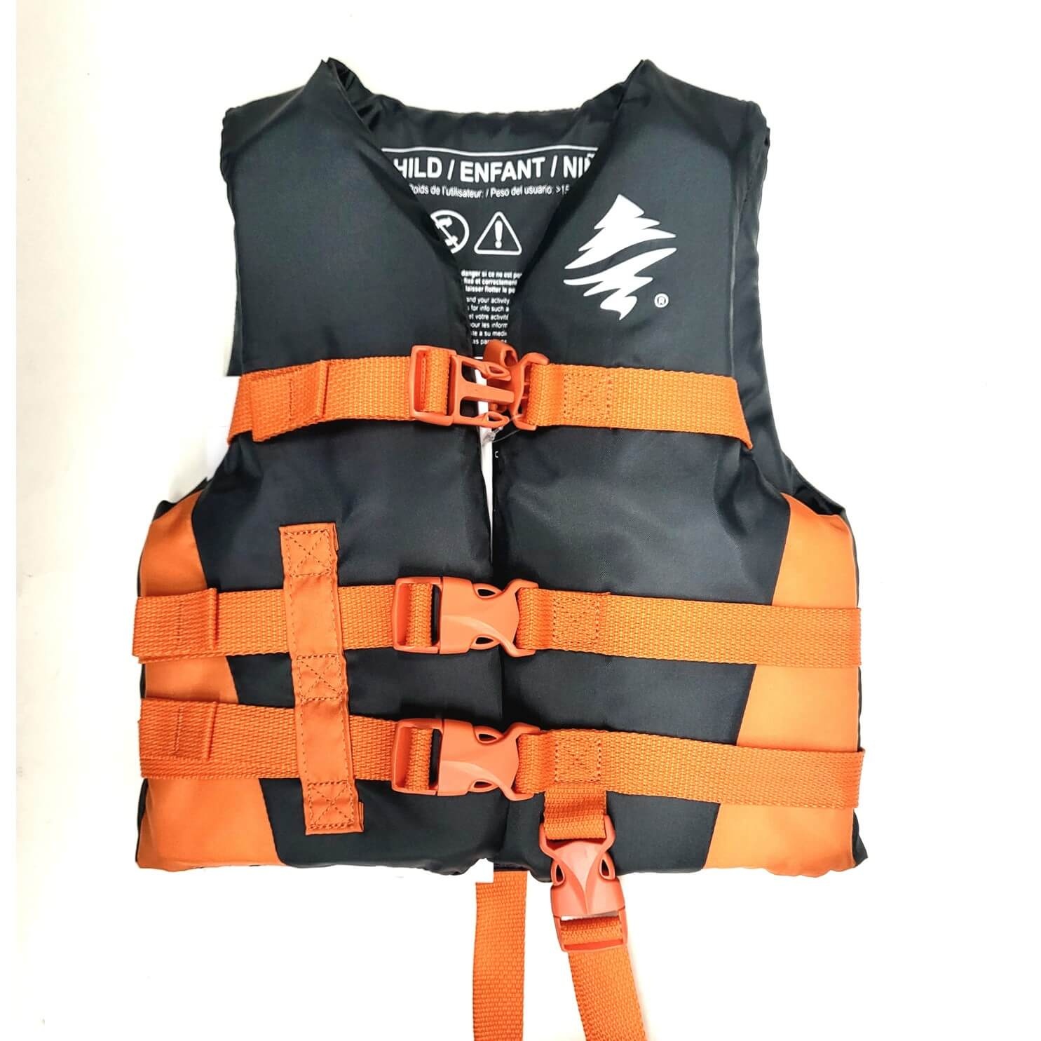 Deep River  Child Life Jacket, Orange And Charcoal