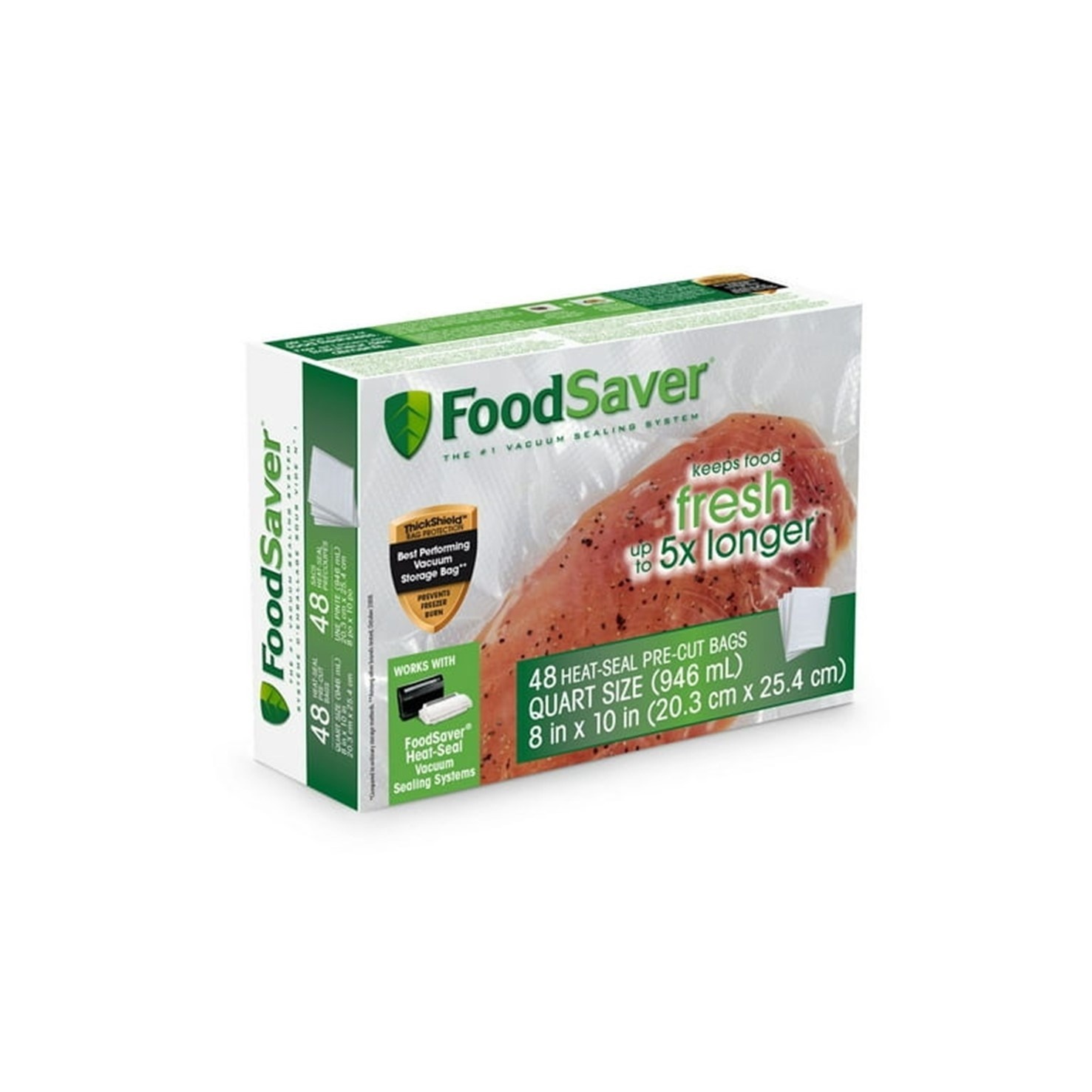 Quart-Size Heat Seal Bags for FoodSaver Vacuum Sealer (44-Pack) Clear  FSFSBF0226-P00 - Best Buy