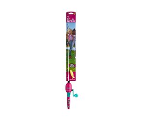 Pink Barbie Shakespeare Baitcaster Children's Fishing Pole, Very