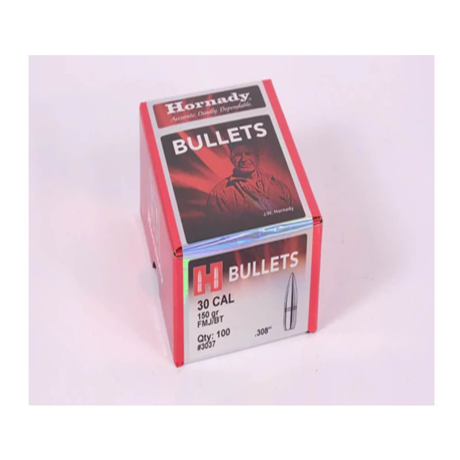 Hornady 3037 30cal 150gr FMJ-BT