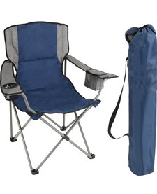 Oversized Camp Chair , Blue & Grey