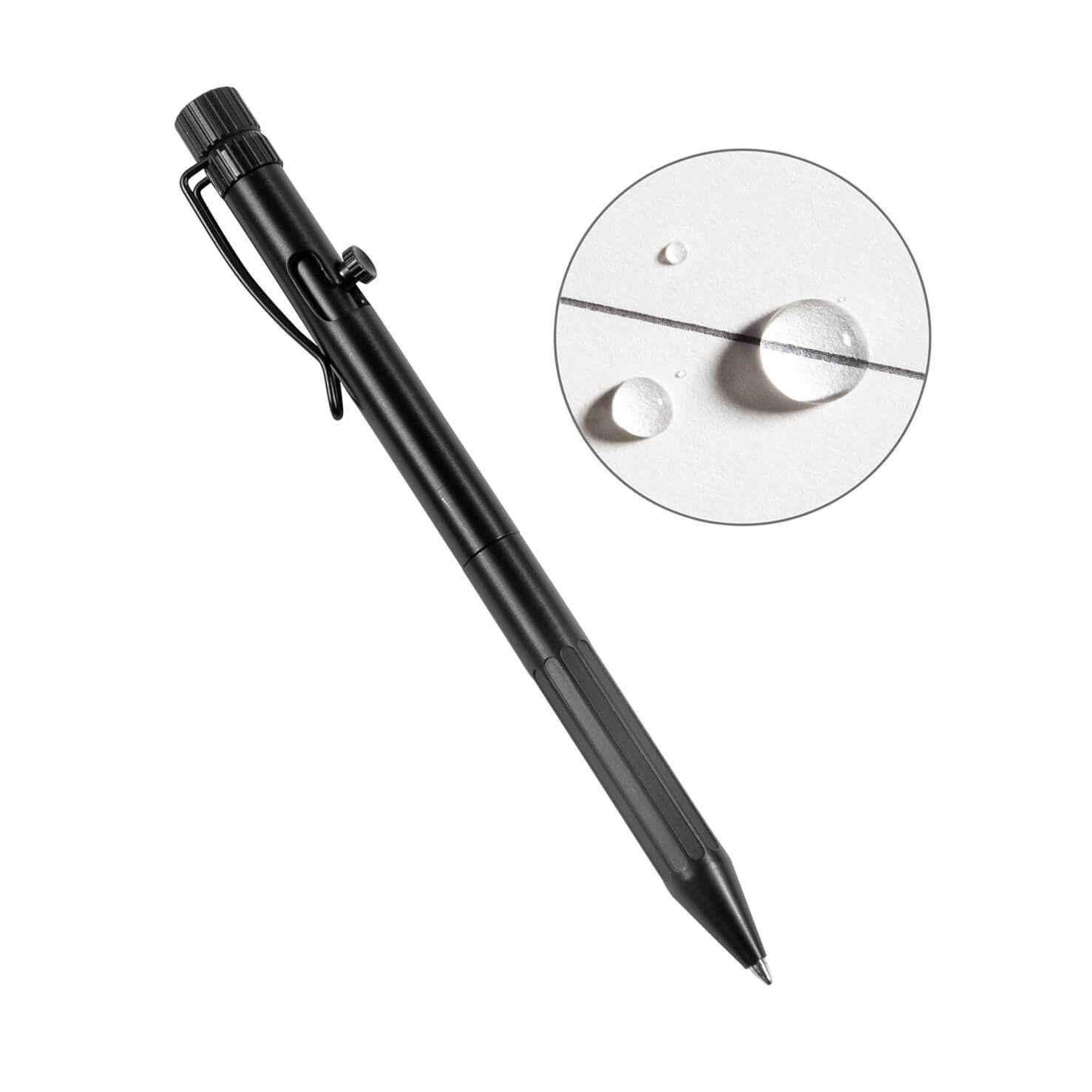 RiteRain Bolt Action Pen - Black With Black Ink