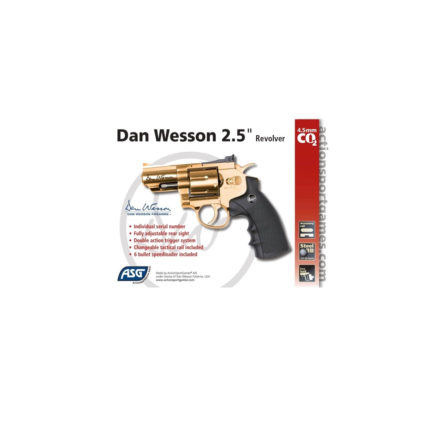 ASG Dan Wesson 4.5mm BB  2.5" ,  Gold