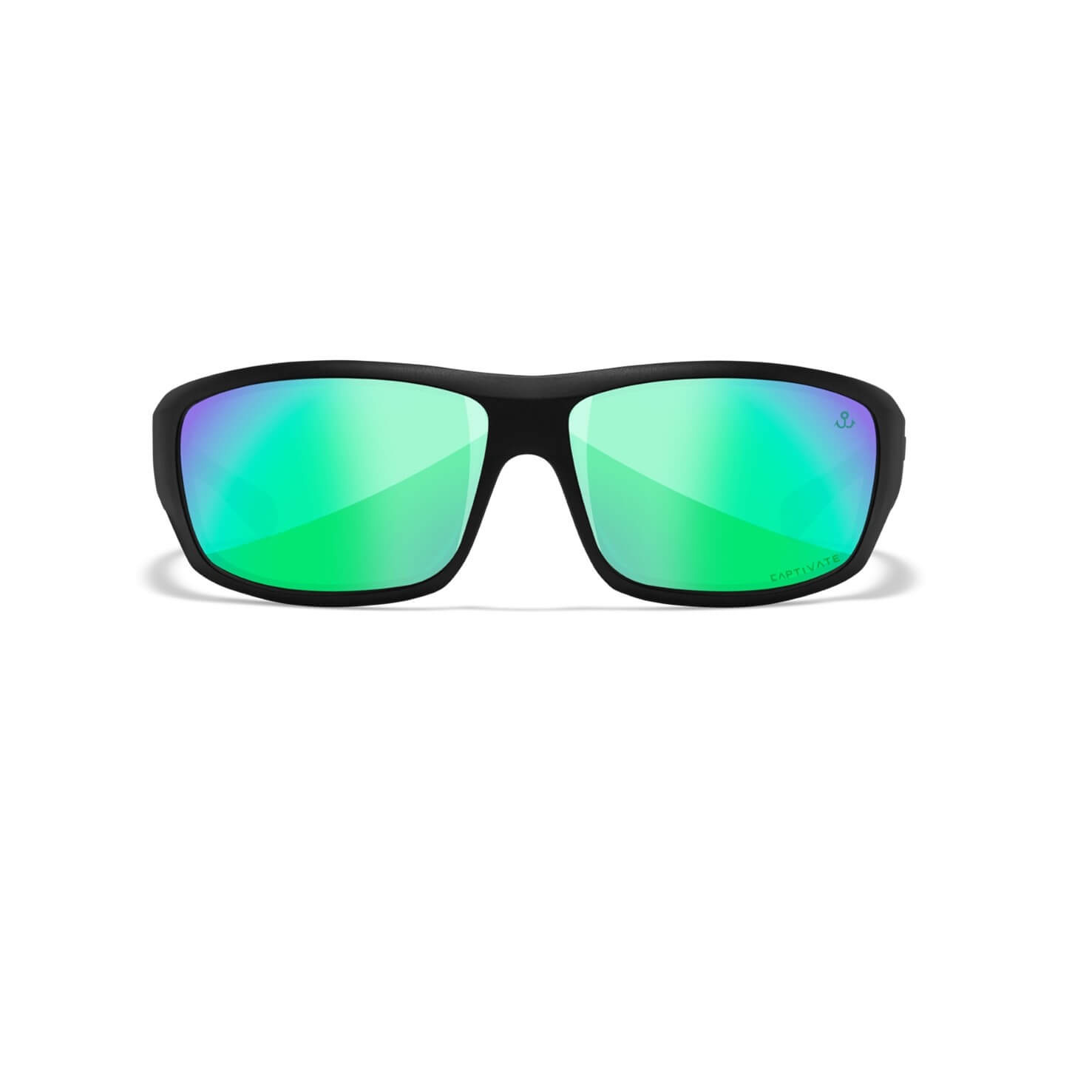Wiley X Omega Wheeler Captivate Pol Green Mirror/ Matte Black Frame