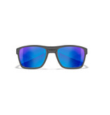 Wiley X Kingpin Captivate Pol Blue Mirror /Matte Graphite Frame