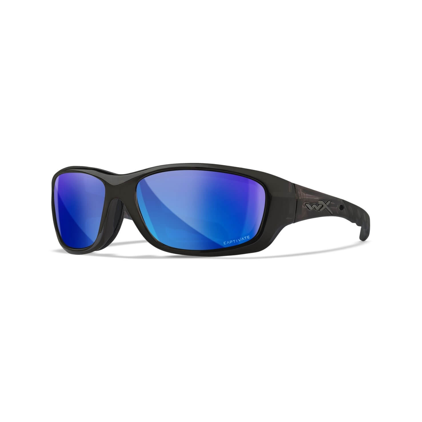 Wiley X Gravity Captivate Pol Blue Mirror/ Black Crystal Frame