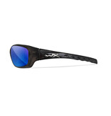 Wiley X Gravity Captivate Pol Blue Mirror/ Black Crystal Frame