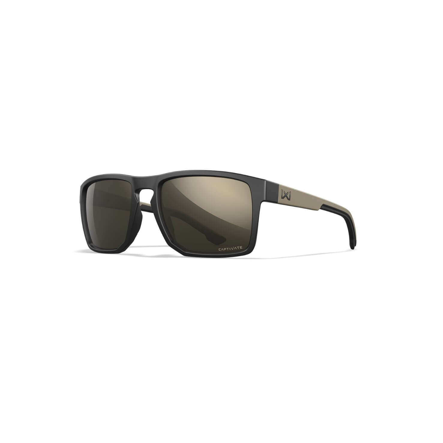 Wiley X Founder Captivate Tungsten Mirror/Matte Black And Tan Frame