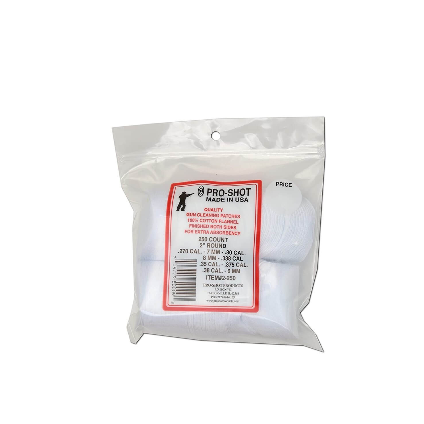 Pro-Shot .270 - .38 Cal. - 2" Round ,  250 Count