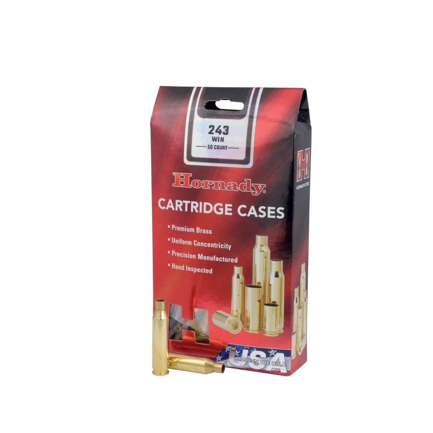 Hornady 243 Win Unprimed Brass , 50 Rnds