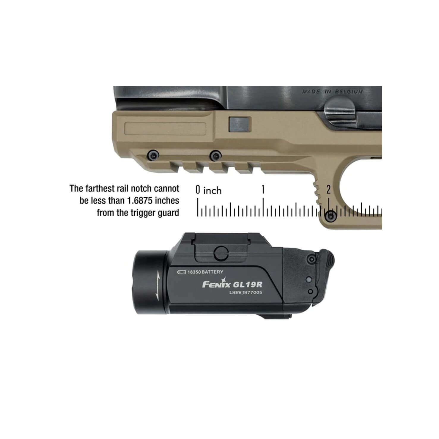 Fenix GL19R Compact Quick Release Weapon Mounted Light