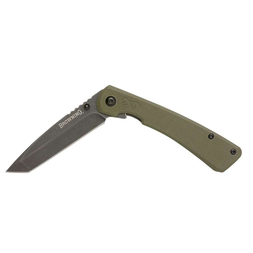 Branded Rock Folder Tanto - OD Green G10