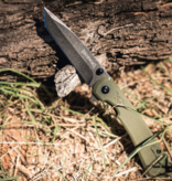 Branded Rock Folder Tanto - OD Green G10