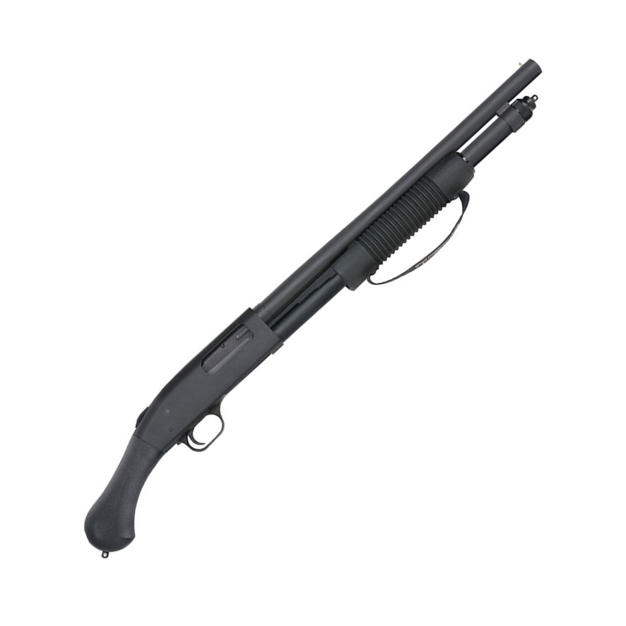 Mossberg 590 6+1 Cleanout Tube, Bead Sight, Corn Cob Forend W/Strap, Cal 12 18.5"