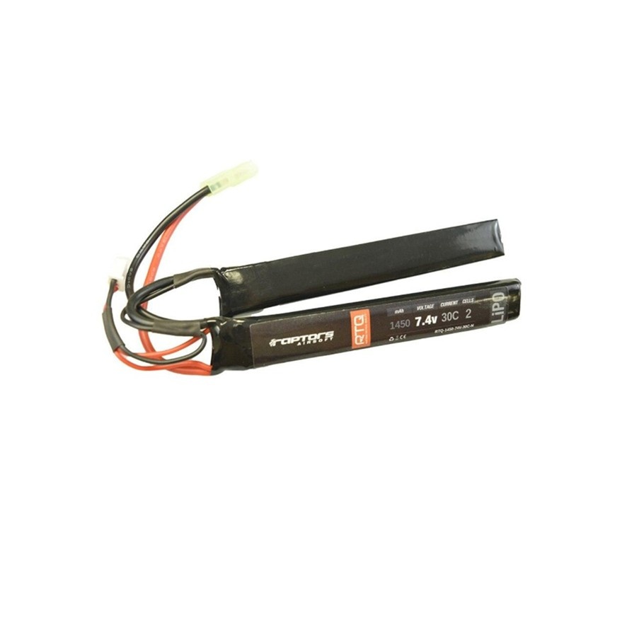 Airsoft Logic 7.4V Li-po Battery 1450maH (Nunchuck) High Discharge DEAN CONNECTOR