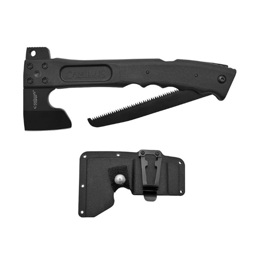 Camillus Camtrax 3 in 1 Hatchet, Folding Saw & Hammer - Black