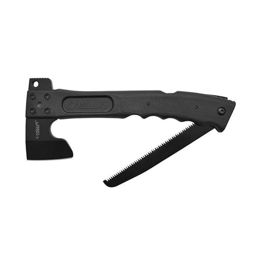 Camillus Camtrax 3 in 1 Hatchet, Folding Saw & Hammer - Black