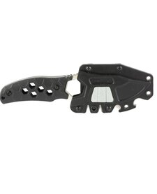 Comb Black 7.25" Fixed Blade Knife