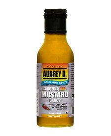 Hot BBQ Sauces - 375ml | Carolina Mustard Sauce with Ghost & Wiri Wiri Peppers