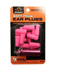 Soft Foam Ear Plugs w/ Aluminum Carry Canister - 7pack