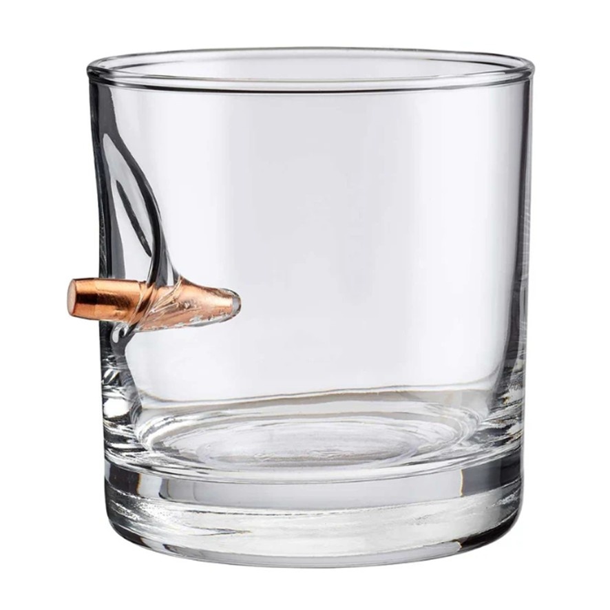 BenShot "Bulletproof" .308 Rocks Glass- Canada Flag Etched - 11oz