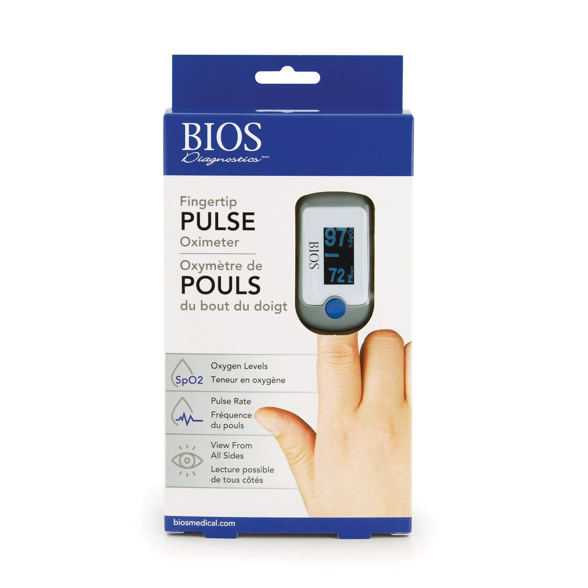 BIOS Diagnostics Fingertip Pulse Oximeter