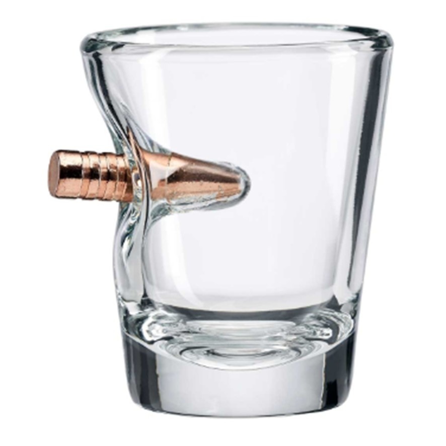 BenShot "Bulletproof" Shot Glass .308 Canada Flag Etched - 2 oz